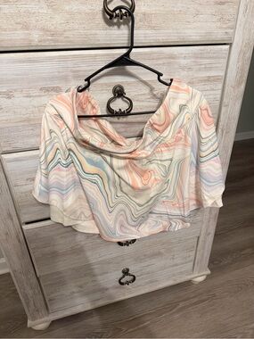 Marbled colored skort